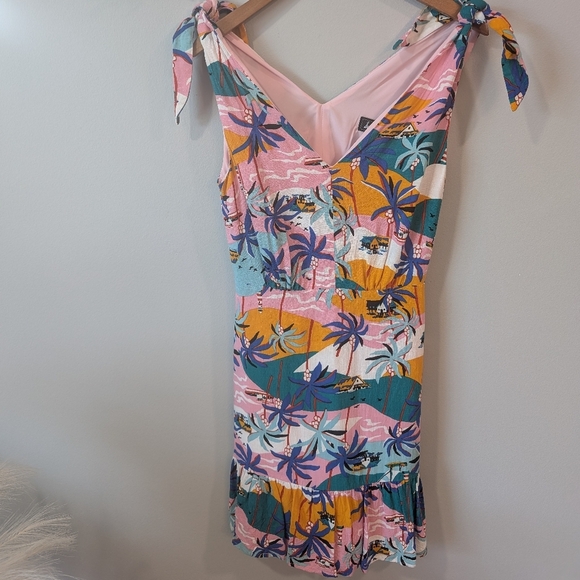 Sam Edelman Tropical Print Sleeveless Dress - Picture 1 of 10